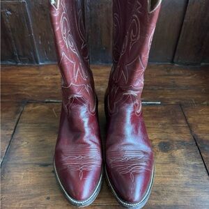 Burgundy Western Cowboy Boots